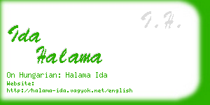 ida halama business card